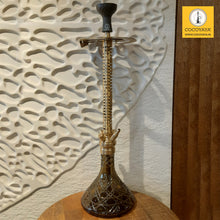 Load image into Gallery viewer, COCOYAYA King Series 2.0 Vikram Aditya Hookah Golden (Grey Base) With Bag

