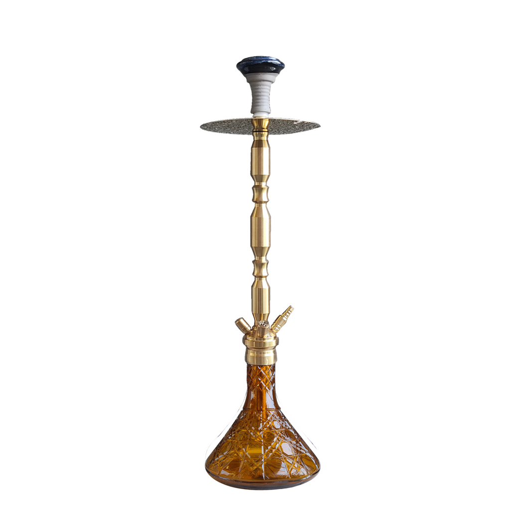 COCOYAYA King Series Brando Hookah Golden (Amber Base) With Bag