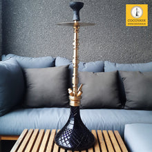 Load image into Gallery viewer, COCOYAYA King Series Kaldor Hookah Golden (Dark Purple Base) With Bag
