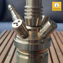 Load image into Gallery viewer, COCOYAYA King Series Litt Hookah Golden ( Dark Green Base) With Bag
