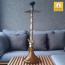 Load image into Gallery viewer, COCOYAYA King Series Spector Stem Design Hookah Golden ( Base Amber ) With Bag

