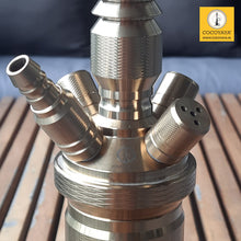 Load image into Gallery viewer, COCOYAYA King Series Spector Stem Design Hookah Golden ( Base Amber ) With Bag
