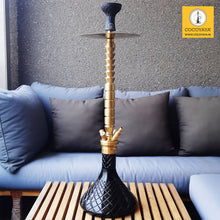 Load image into Gallery viewer, COCOYAYA King Series Tanner Hookah Golden (Black Base) With Bag
