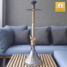 Load image into Gallery viewer, COCOYAYA King Series Tanner Hookah Golden (Grey Base) With Bag
