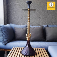 Load image into Gallery viewer, COCOYAYA King Series Tanner Hookah Golden (Purple Base) With Bag

