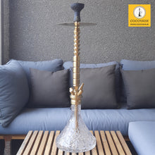 Load image into Gallery viewer, COCOYAYA King Series Tanner Hookah Golden (Transparent Base) With Bag
