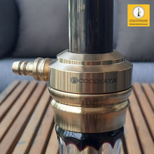 Load image into Gallery viewer, COCOYAYA Knuckler Hookah Black Golden (Black Base) With Bag Design 2

