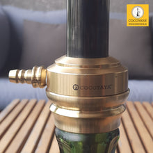 Load image into Gallery viewer, COCOYAYA Knuckler Hookah Black Golden (Dark Green Base) With Bag Design 2
