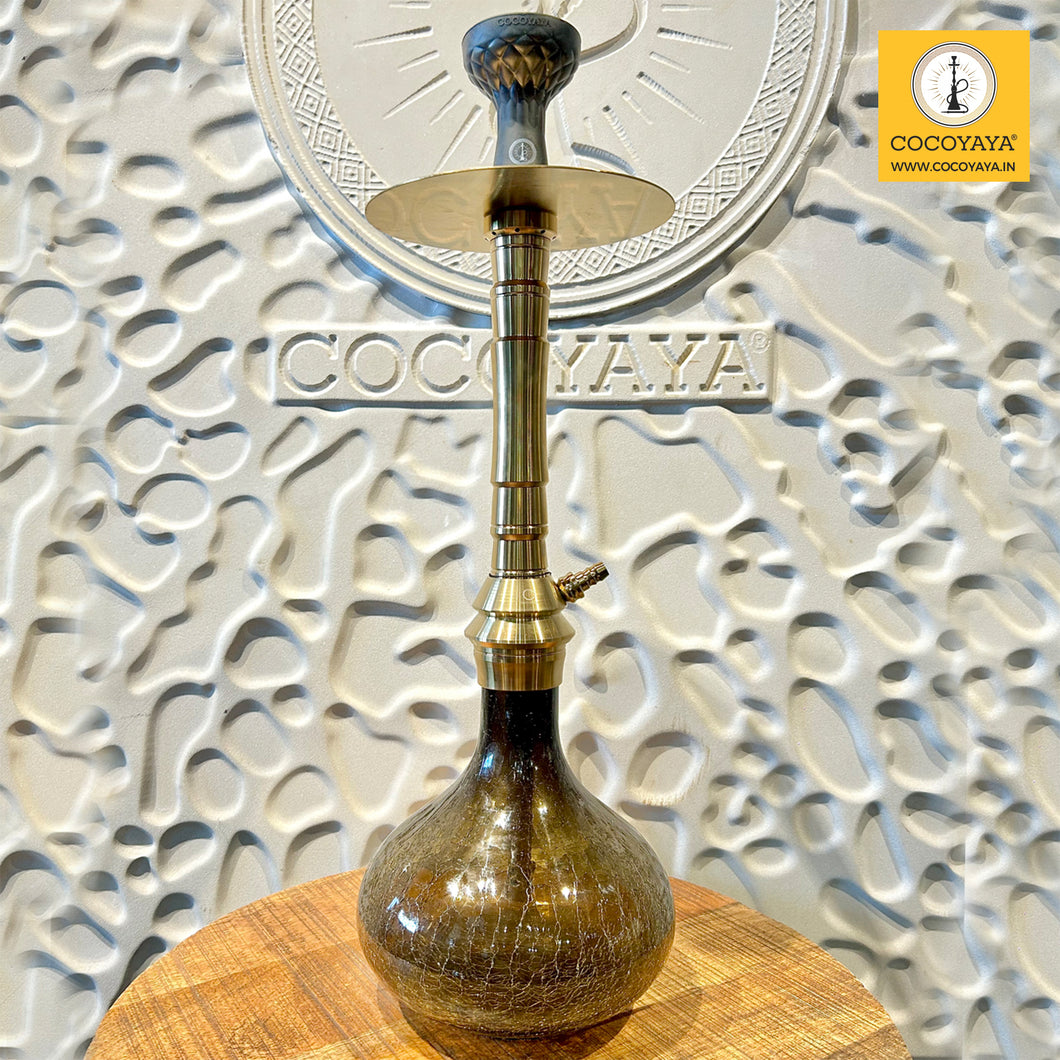 COCOYAYA Mafioso Series Vargo Hookah Golden ( Grey Base ) With Bag