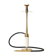 Load image into Gallery viewer, COCOYAYA Coco Slims Sterling Marble Hookah White Golden
