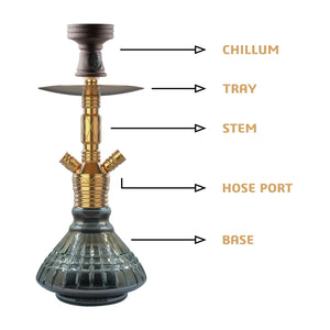 COCOYAYA VIP Takeover Series MIckey Hookah Golden (Cut Glass Base )