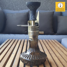 Load image into Gallery viewer, COCOYAYA Mini Ferro Series Hookah Champagne (Olive Green Base) with Bag
