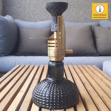 Load image into Gallery viewer, COCOYAYA Mini Ferro Series Hookah Golden ( Emerald Base) with Bag
