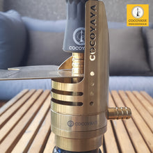 Load image into Gallery viewer, COCOYAYA Mini Ferro Series Hookah Golden ( Emerald Base) with Bag
