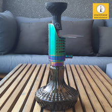 Load image into Gallery viewer, COCOYAYA Mini Ferro Series Hookah Rainbow (Olive Green Base) with Bag
