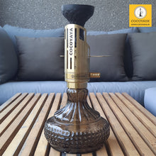 Load image into Gallery viewer, COCOYAYA Mini Ferro Series Savi Hookah Golden ( Dark Grey  Base) with Bag
