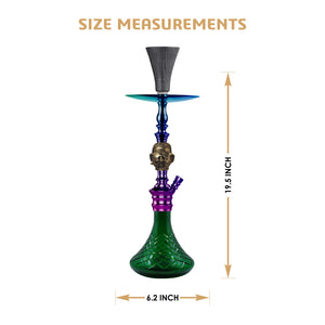 COCOYAYA Bohemian Series Mr.P Hookah Dark Green Rainbow