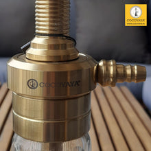 Load image into Gallery viewer, COCOYAYA Ottoman Series Pathan Hookah Golden White (Transparent Base) With Bag
