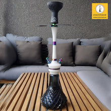 Load image into Gallery viewer, COCOYAYA Ottoman Series Mirza Hookah Rainbow White (Dark Blue Base)(with bag)
