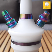 Load image into Gallery viewer, COCOYAYA Ottoman Series Mirza Hookah Rainbow White (Dark Blue Base)(with bag)
