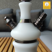 Load image into Gallery viewer, COCOYAYA Ottoman Series Pasha Hookah Coffee White (Dark Grey Base) (with bag)
