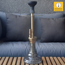 Load image into Gallery viewer, COCOYAYA Prince Series Ronaldo Hookah Golden (Grey Base) ( With Bag )
