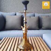 Load image into Gallery viewer, COCOYAYA Prince Series Simba 2.0 Hookah Golden ( Amber Base ) With Bag

