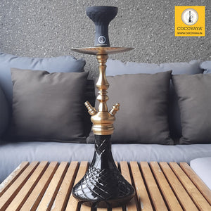 COCOYAYA  Prince Series Simba Hookah Black Base/Golden Stem(with bag)
