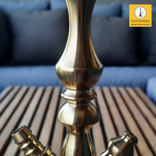 Load image into Gallery viewer, COCOYAYA Prince Series Simba Hookah Golden ( Dark Aqua Green Base ) With Bag

