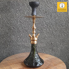 Load image into Gallery viewer, COCOYAYA Prince Series Simba Hookah Golden (Dark Green Base) With Bag
