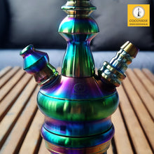 Load image into Gallery viewer, COCOYAYA Prince Series Simbha Hookah Rainbow ( Dark Aqua Green Base ) With Bag

