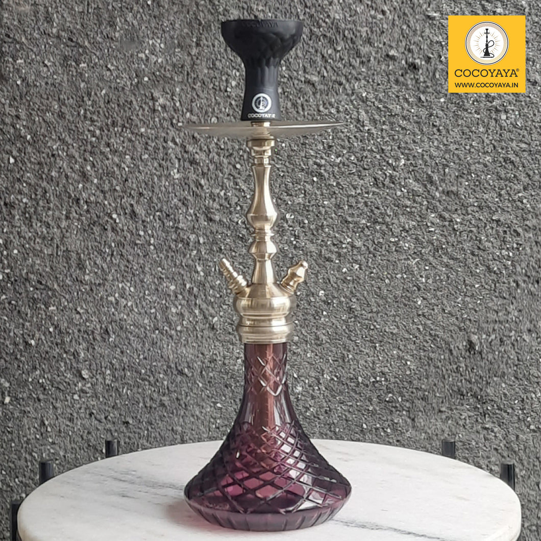 COCOYAYA Prince Series Simbha Hookah Champagne ( Purple Base ) With Bag