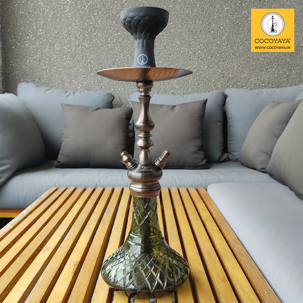 COCOYAYA Prince Series Simba Hookah Coffee ( Dark Green Base ) With Bag