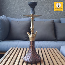 Load image into Gallery viewer, COCOYAYA Prince Series Tachi Bana Hookah Golden ( Light Purple Base ) With Bag
