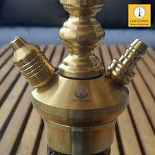 Load image into Gallery viewer, COCOYAYA Prince Series Big Valencia Hookah Golden (Black Base)(with bag)
