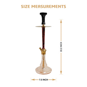 COCOYAYA Prince Woody Hookah 22.2" Golden Brown