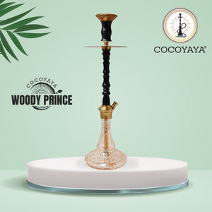 COCOYAYA Prince Woody Hookah 22.2" Golden Black