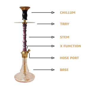 COCOYAYA Woody Prince Series Simba Grand Hookah Wine Red