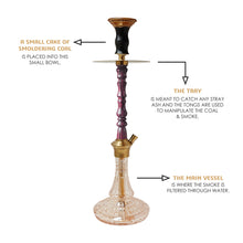 Load image into Gallery viewer, COCOYAYA Woody Prince Series Simba Grand Hookah Wine Red
