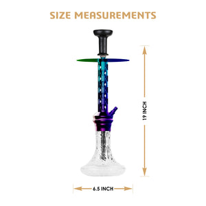 COCOYAYA Jade Series Valeriya Zeta Hookah Rainbow (Design 4 Transparent Base)
