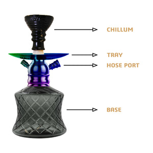 COCOYAYA X Series Hookah X14 Rainbow (Dark Grey Base)