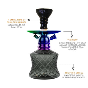 COCOYAYA X Series Hookah X14 Rainbow (Dark Grey Base)