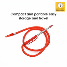 Load image into Gallery viewer, COCOYAYA Metal Grip Punch Handle Long Hookah Pipe Red For All Hookah (71 Inches) Color May Vary

