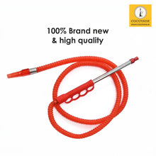 Load image into Gallery viewer, COCOYAYA Metal Grip Punch Handle Long Hookah Pipe Red For All Hookah (71 Inches) Color May Vary
