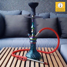 Load image into Gallery viewer, COCOYAYA Metal Grip Punch Handle Long Hookah Pipe Red For All Hookah (71 Inches) Color May Vary
