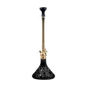 COCOYAYA King Series Ross Hookah Golden ( Base Black )