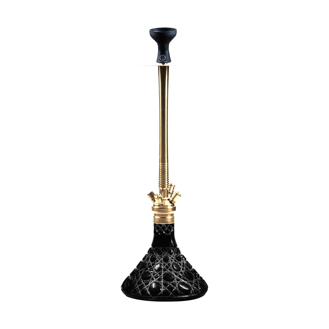 COCOYAYA King Series Ross Hookah Golden ( Base Black )