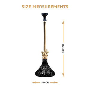 COCOYAYA King Series Ross Hookah Golden ( Base Black )