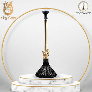 COCOYAYA King Series Ross Hookah Golden ( Base Black )