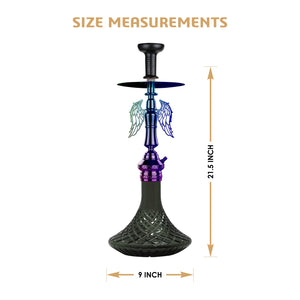 COCOYAY Angel Series Shadow Hookah Rainbow (Dark Green Base)